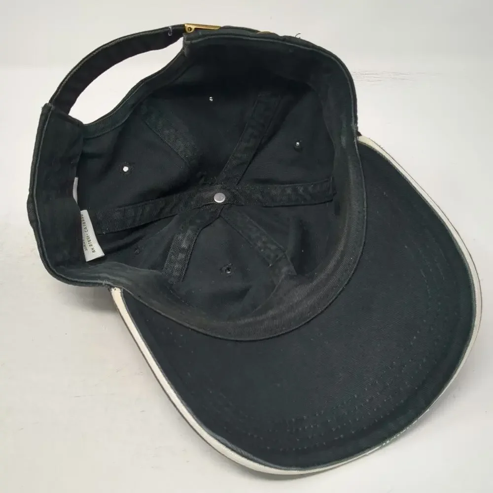 Lacoste Baseball Cap Black One Size Adjustable Slideback Cotton Hat Logo Design